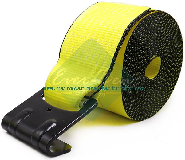 033 4 inch polyester cargo winch strap-wide ratchet straps